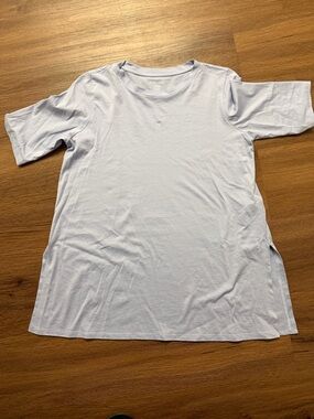 Eileen Fisher Light Blue Short Sleeve Crew Tee